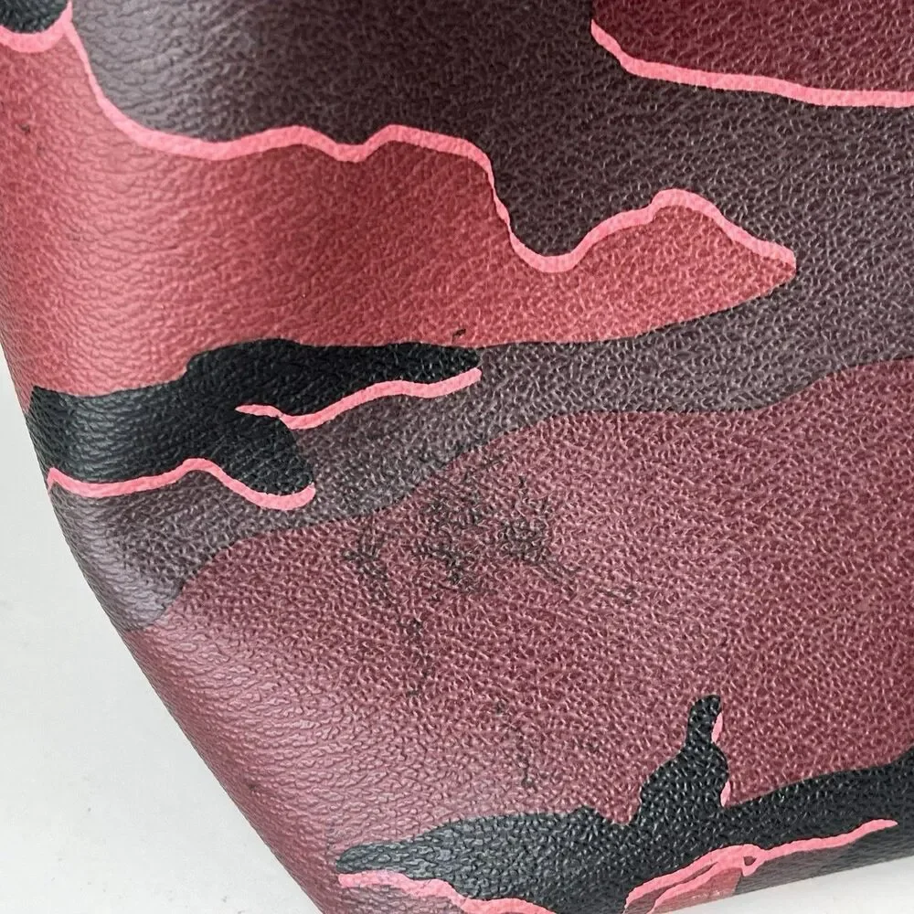 Coach Handbag Purse Military Red Camo Tote 31451 Large Shoulder Bag Reversible
